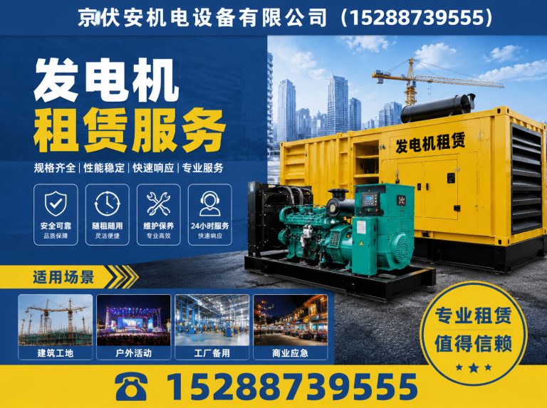 平凉发电机租赁展示图
